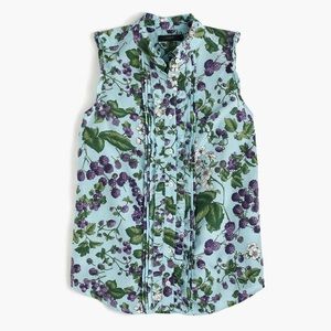NWT J Crew Ratti Blackberry Print Blouse